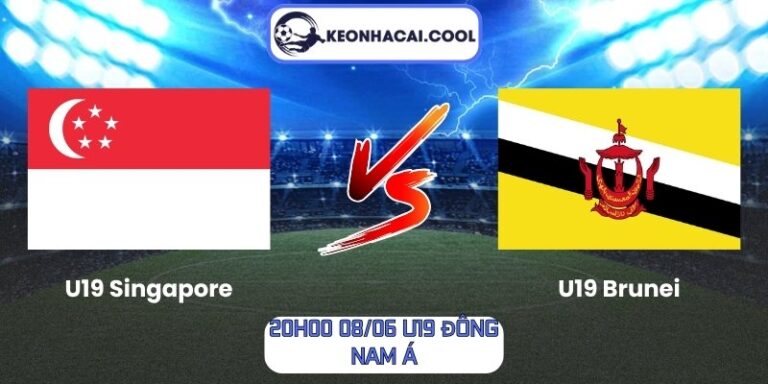 Soi kèo U19 Singapore vs U19 Brunei (20h00 08/06, U19 Đông Nam Á) 10 U19 Singapore vs U19 Brunei